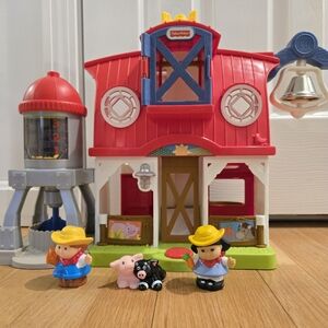 Fisher-Price Little People Caring for Animals Farm And Three Little People